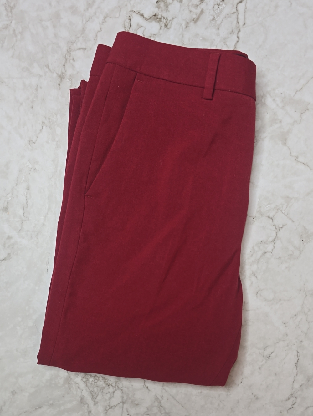 Asos Design Men's Dress Pants, Dark Red